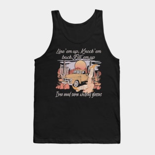 Line 'Em Up, Knock 'Em Back, Fill 'Em Up Cute Cowgirl Boots Tank Top